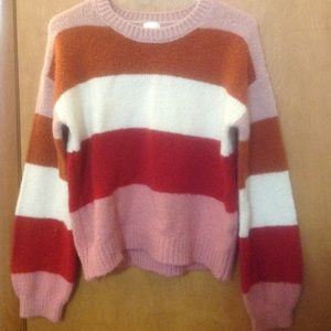Fuzzy Striped Sweater